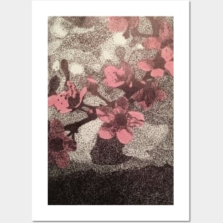 Stipple Flowers Posters and Art